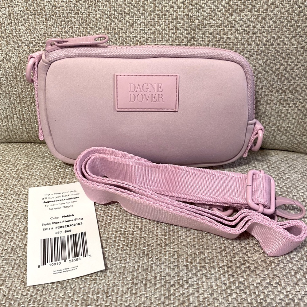 NWT DAGNE DOVER MARA PHONE SLING IN PINKISH